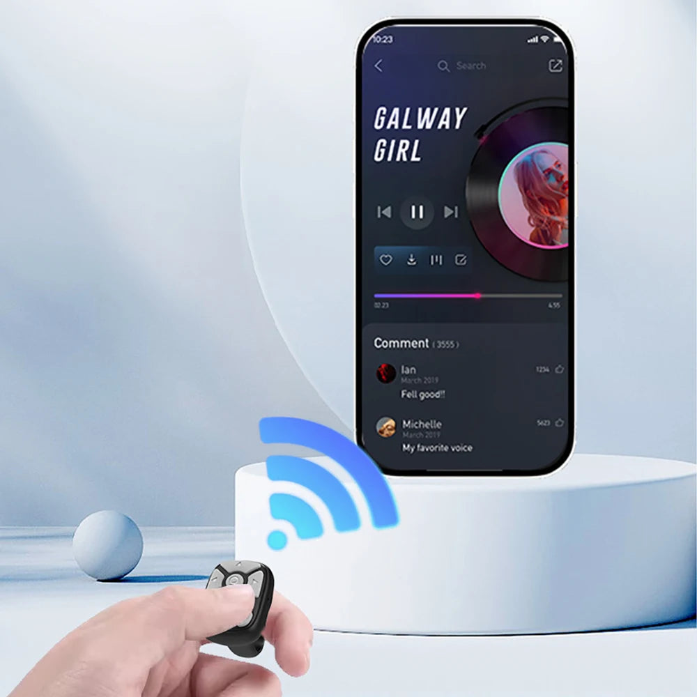 Bluetooth Scrolling Ring Remote for TikTok, Selfie & Phone