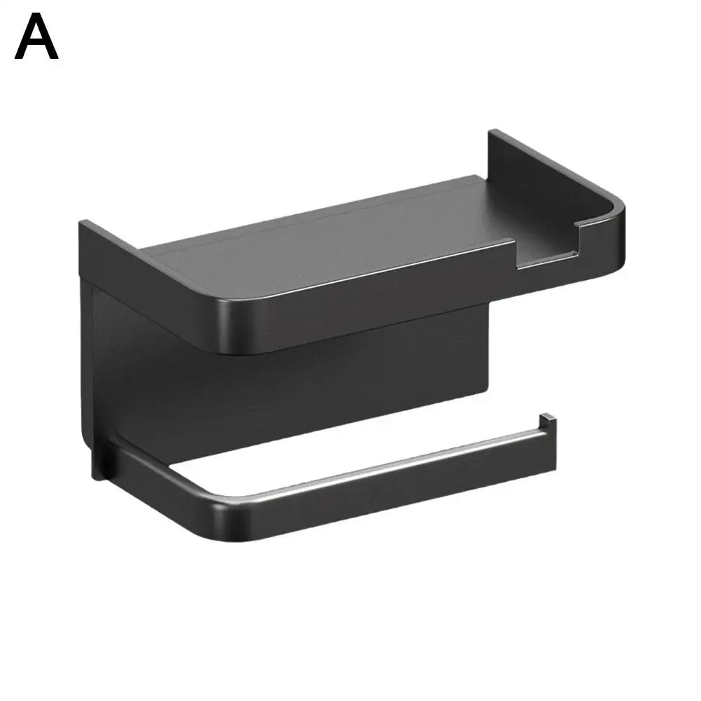 Wall Mounted Toilet Paper Holder with Storage Rack – Rustproof