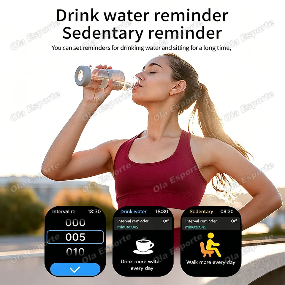 Ola Esporte Smart Watch 1.85" BT Calling Fitness Tracker for Men Women