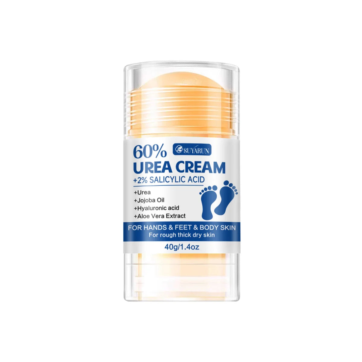SUYARUN 60% Urea Foot Cream Stick - Moisturizing & Exfoliating, Cracked Heel Repair, Deep Hydration for Dry Feet, Long protect. Peaceful Pleasures Health and Wellness L