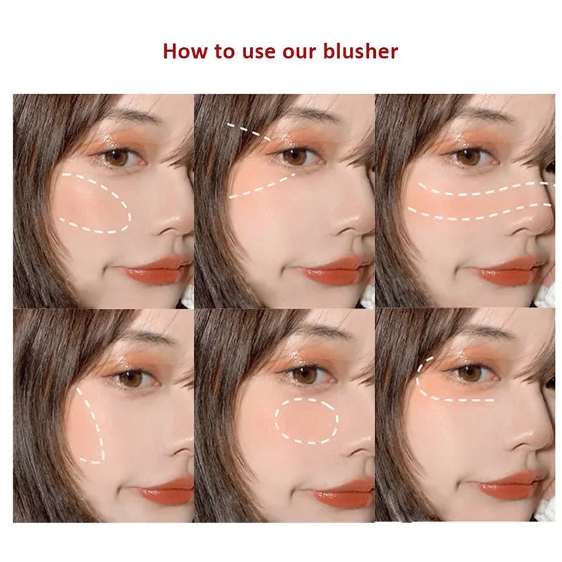 IFANYUO 6-Color Mineral Blush Palette | Matte & Shimmer Cheek Tint