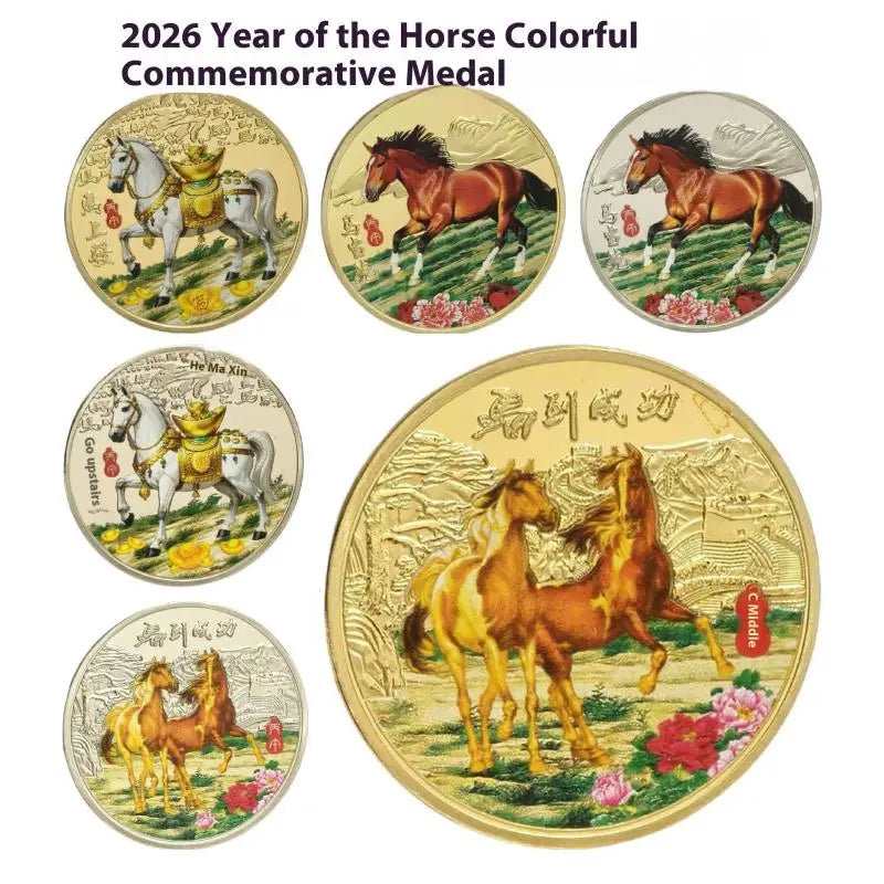 2026 Chinese New Year Horse Lucky Coin | 40mm Metal Collectible