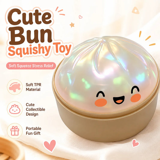 Dumpling Squishy Toy – Soft TPR Sensory Squeeze Collectible Squishy Sensory Toy Peaceful Pleasures Health and Wellness