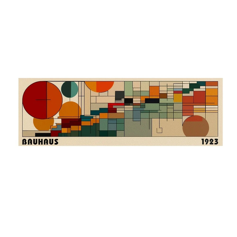 Bauhaus 1923 Art Deco Panoramic Canvas Wall Art | Space Print Canvas Wall Art Print Peaceful Pleasures Health and Wellness ZLH900 50x150cm No Frame