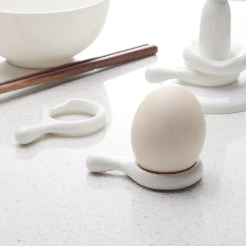 New Ceramic Chopstick Holders Kitchenware Spoon Rest Chopstick Egg Stand for Dining Table Decoration Home Ornament Utility Tools Peaceful Pleasures Health and Wellness