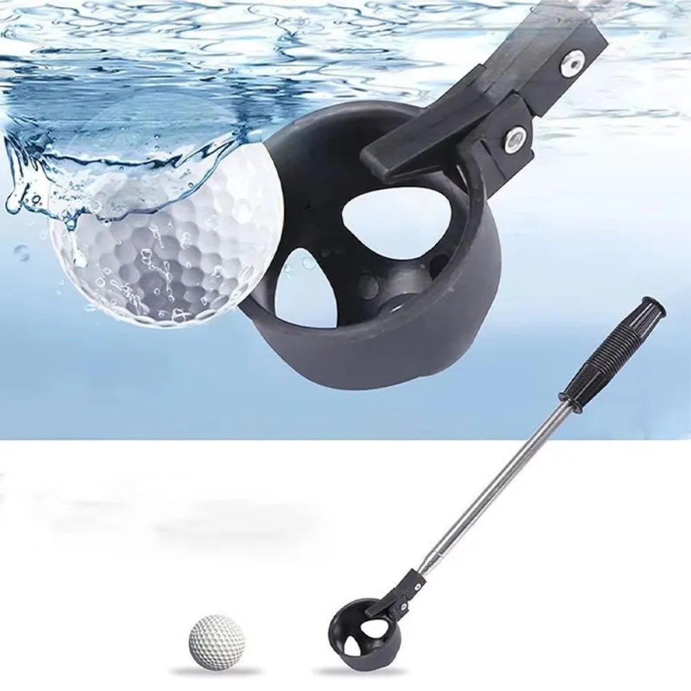 Golf Ball Retriever for Water Telescopic Portable Golf Ball Picker Steel Golf Ball Pick Up Grabber With Automatic Locking Scoop Peaceful Pleasures Health and Wellness