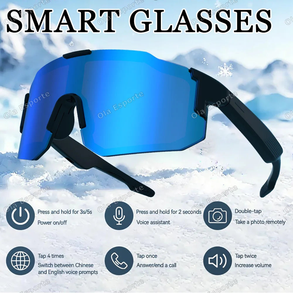 Smart Cycling Glasses Bluetooth 5.3 | AI Voice, Music & Calls