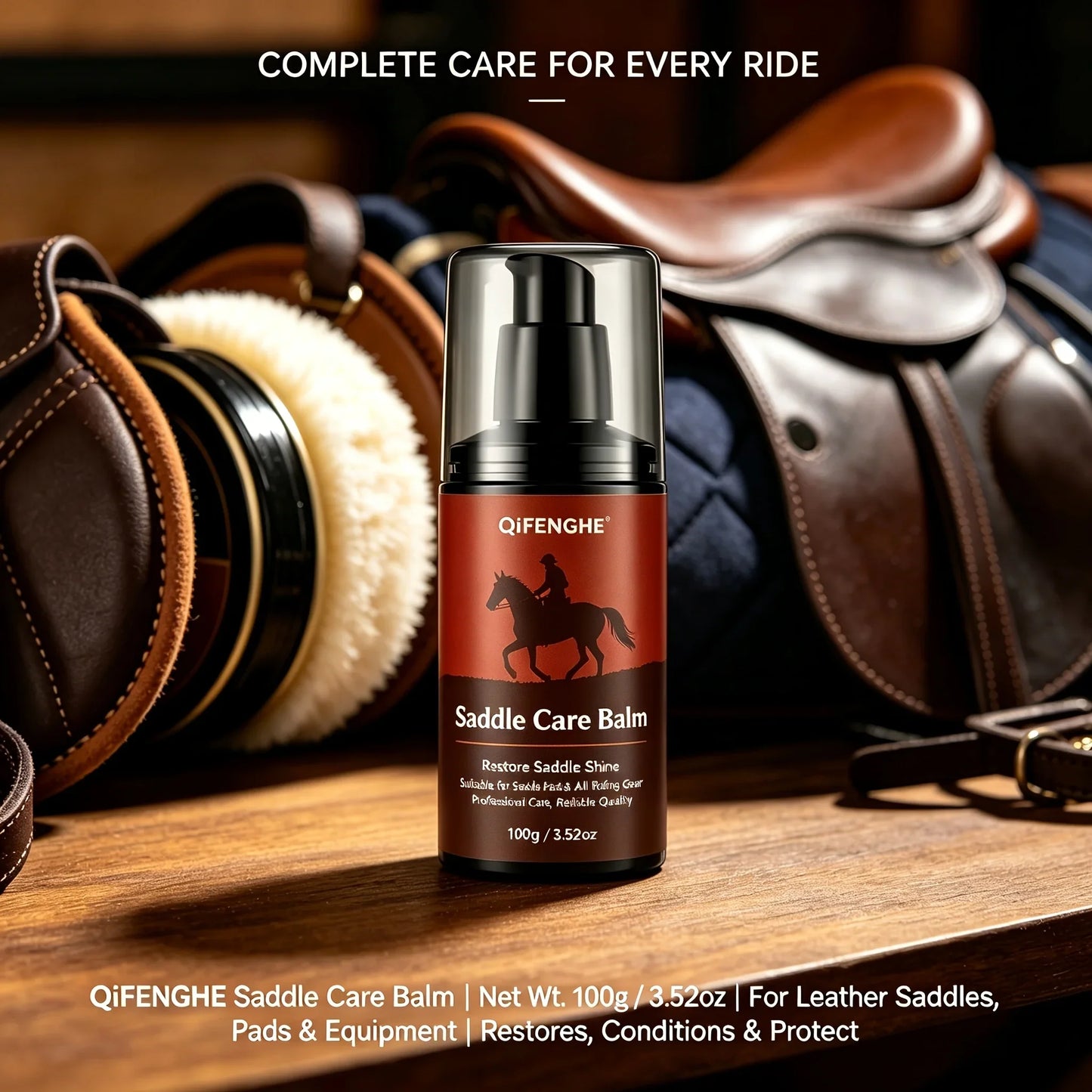 Leather Saddle Care Balm – Softens, Polishes & Revives Tack