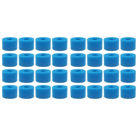 Y51A-32Pc For Intex Pure Spa Reusable Washable Foam Hot Tub Filter Cartridge S1 Type Peaceful Pleasures Health and Wellness blue