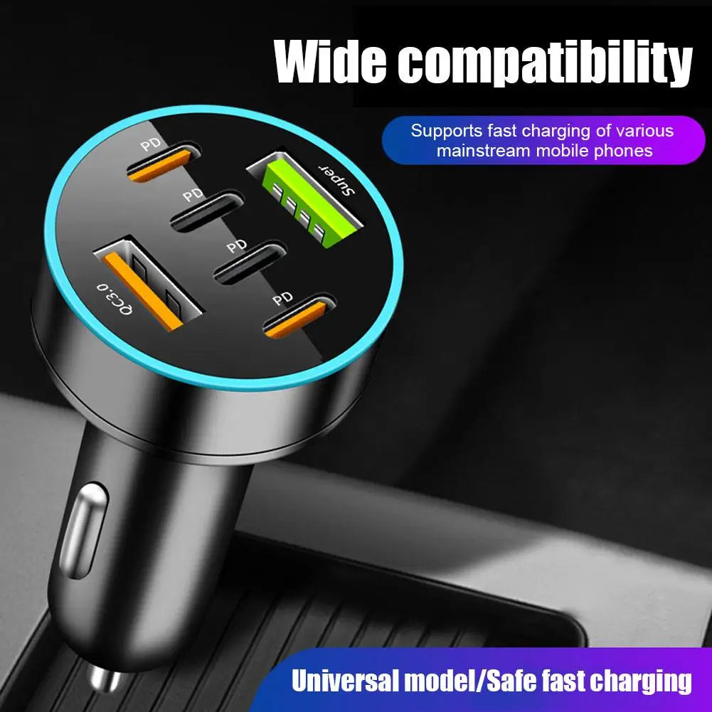 66W USB JMG-PD+QC3.0 Car Digital Display monitoring charger PD Fast Charging Fast Charging Car Mobile Phone Adapter Peaceful Pleasures Health and Wellness