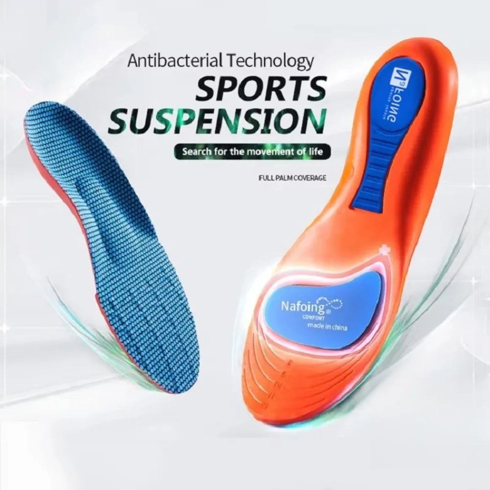 Sport Orthopedic Insoles for Feet Men Women EVA Breathable Shock Absorption Shoes Insole for Running Basketball Sport Care Pads Peaceful Pleasures Health and Wellness