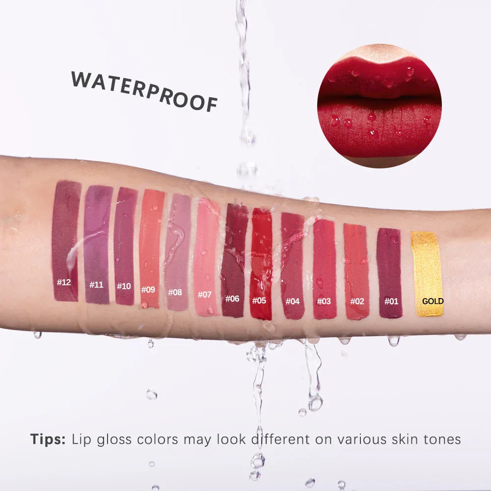 Matte Liquid Lipstick Set | Waterproof Velvet Lip Gloss 3 Colors