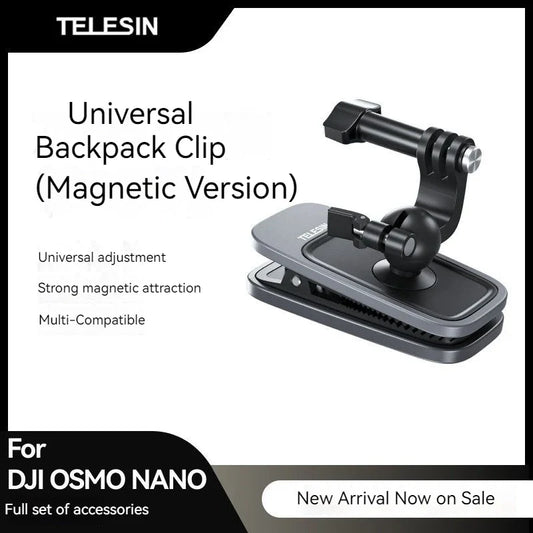 360° Magnetic Backpack Clip Mount for DJI Osmo & GoPro Action Camera Mount Oasis Select