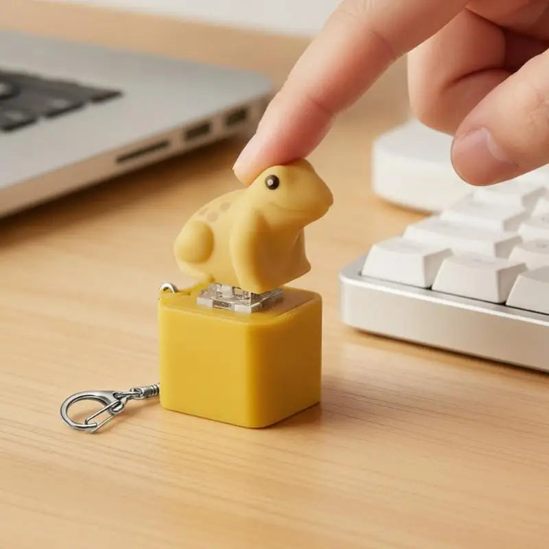 Dinosaur Sound Fidget Keychain – Fun PVC Toy for Kids & Adults