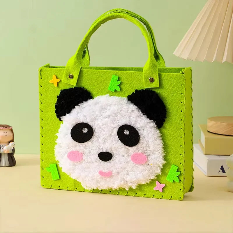 DIY Sewing Felt Bag Kids Education Toy Cute Cartoon Animal Hand Safe