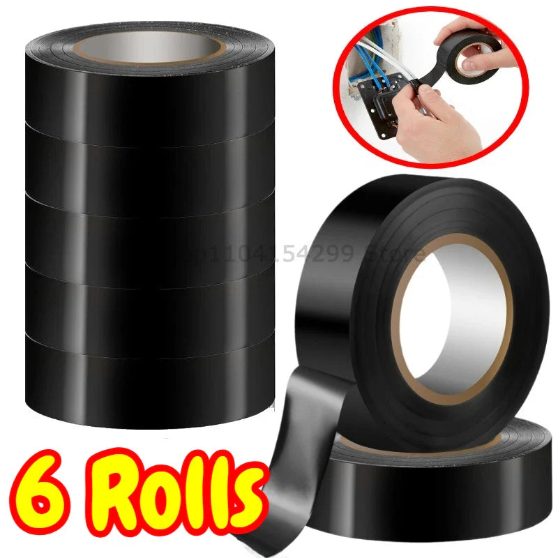 Black PVC Flame-Retardant Electrical Insulation Tape 6m/10m