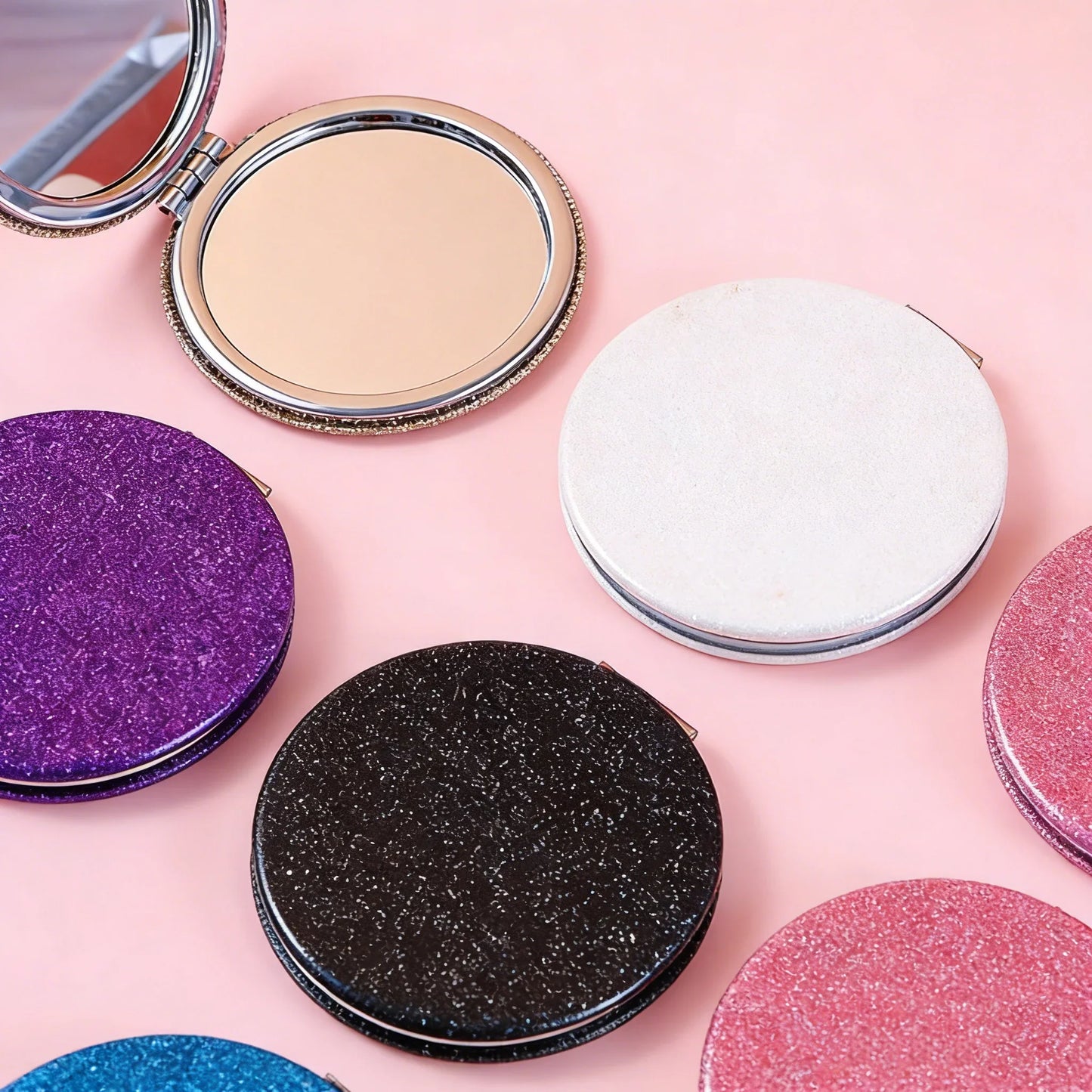 Folding Double-Sided Compact Pocket Mirror for Travel & Purse