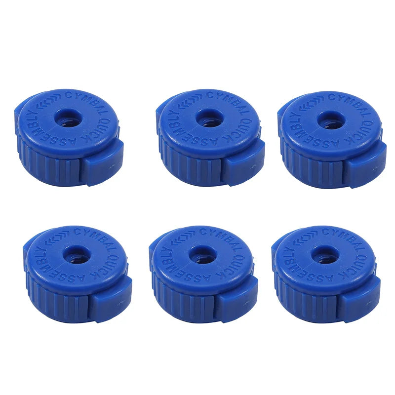 6Pcs Drum Set Quickly Release Caps Cymbal Nut Cymbal Installation Removal Stand Screw Caps Fixing Buckle Instrument Accessories Peaceful Pleasures Health and Wellness Blue