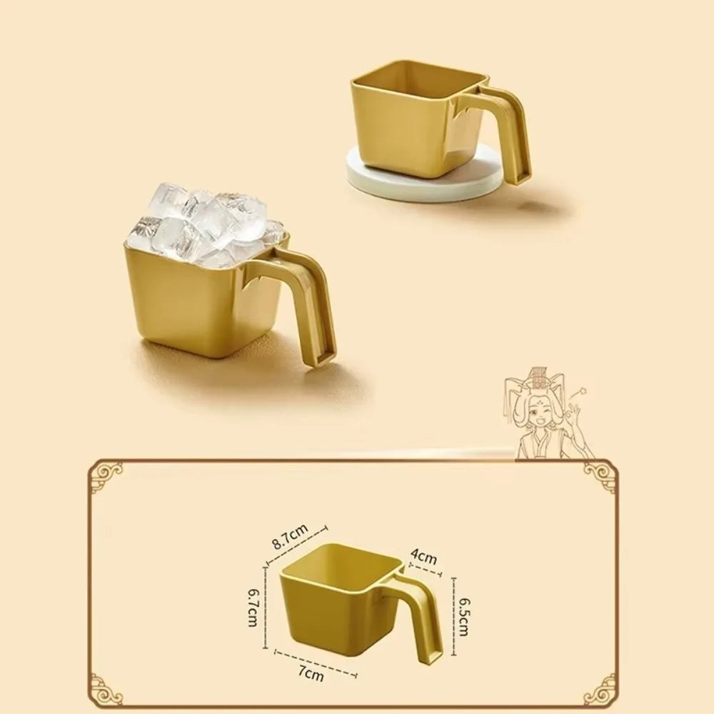 Portable 280/350/470/590ML Ice Scoop Square Coffee Shop Ice Shovel Plastic Measuring Cup Kitchen Utensil Peaceful Pleasures Health and Wellness Green