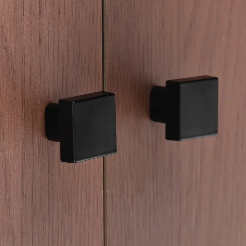 10-Pack Modern Square Zinc Alloy Cabinet Drawer Knobs
