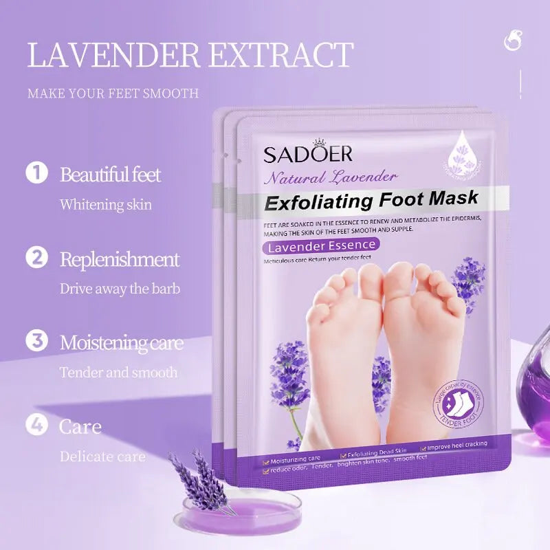 SADOER Foot Peel Mask – Exfoliating Socks & Dead Skin Remover