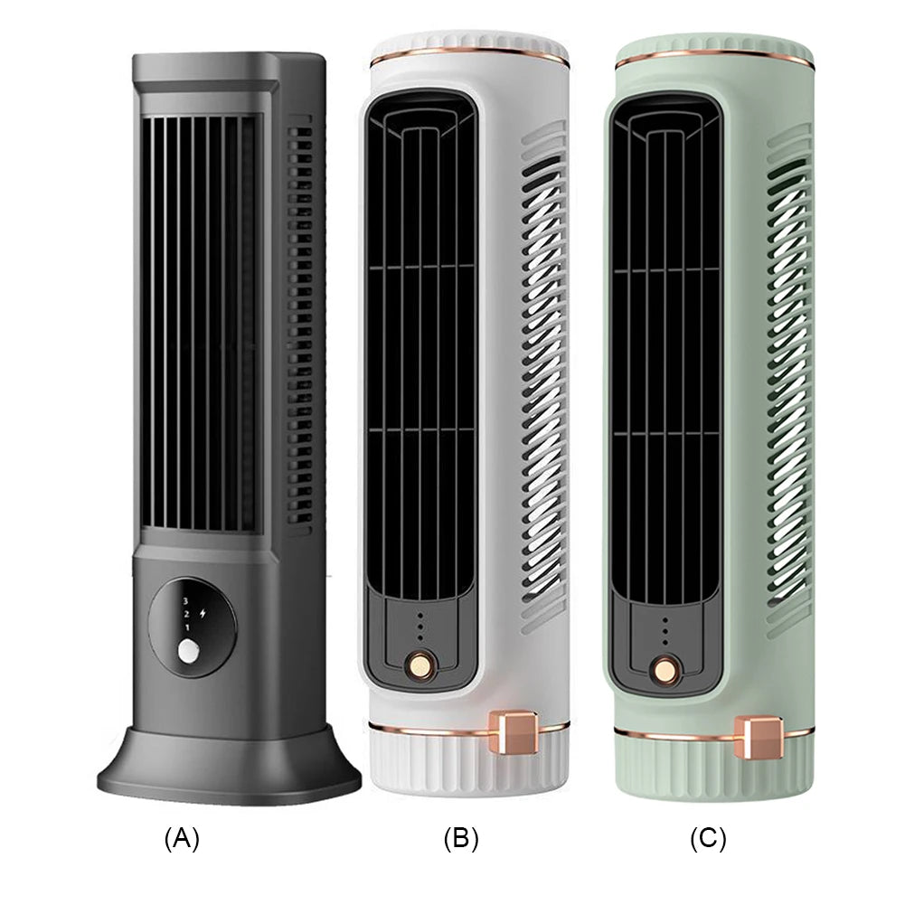 USB Rechargeable Desk Tower Fan 3 Speeds Quiet for Camping & Outdoors Peaceful Pleasures Health and Wellness