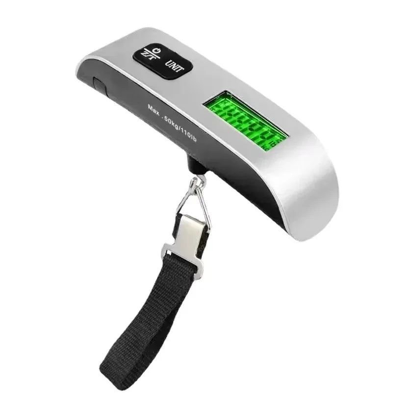 50kg Portable Hanging Scale Electronic Hand Luggage Scale Digital Display Suitcase 110lb Travel Baggage Bag Weighing Tools Peaceful Pleasures Health and Wellness Webbing