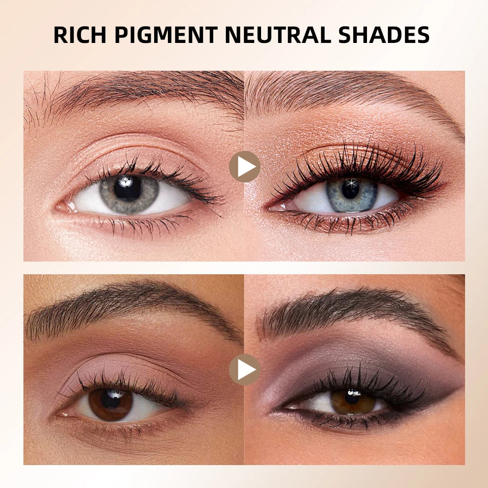 6Color Eyeshadow Palette With Free Brush 6 Color Matte High Pigment Waterproof Long Lasting Blendable Nude Makeup Peaceful Pleasures Health and Wellness