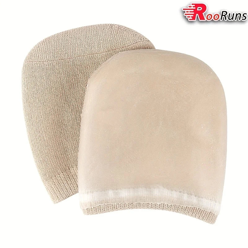 RooRuns 1 Pair Gel Forefoot Socks Woman Toe Cushion & Half-Palm Support, Comfort Breathable Half Foot Socks for Running, Walking Peaceful Pleasures Health and Wellness Beige