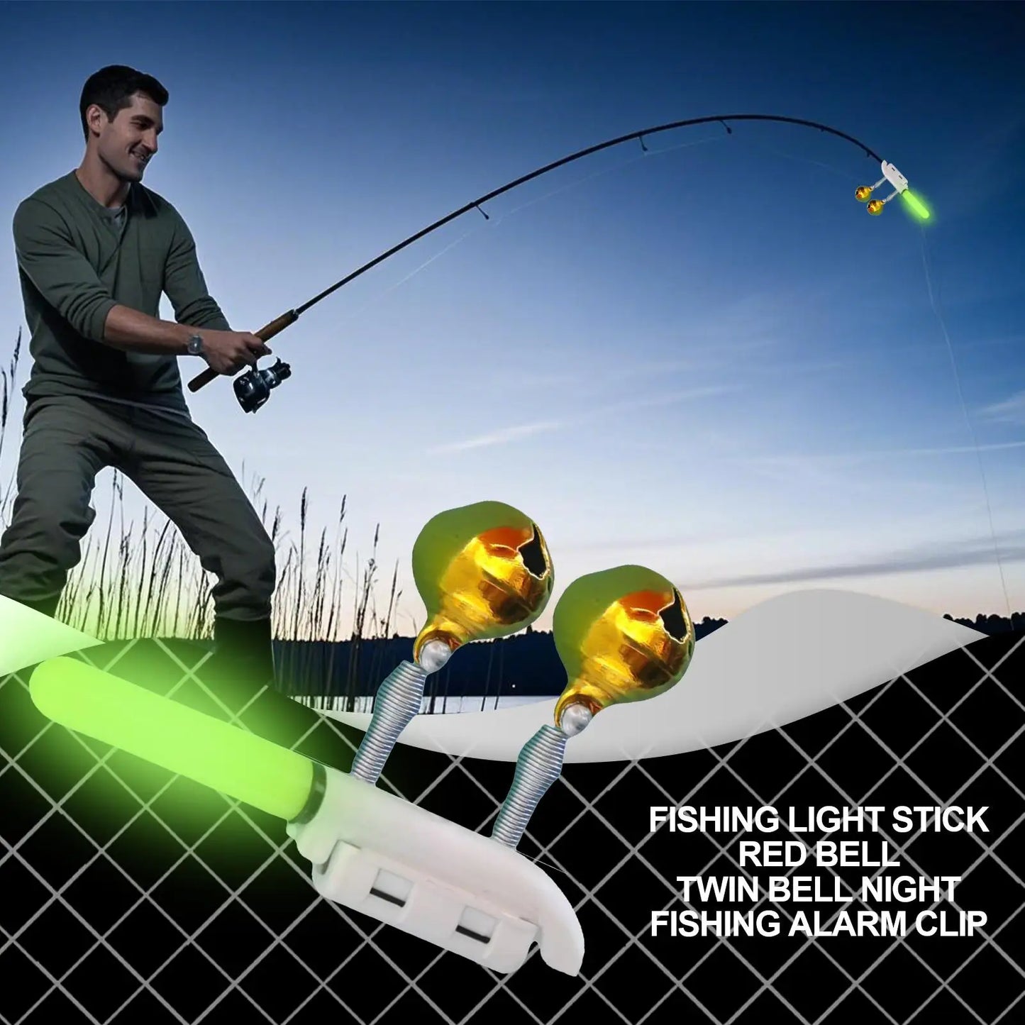 LED USB Rechargeable Night Fishing Rod Tip Light & Bite Alarm