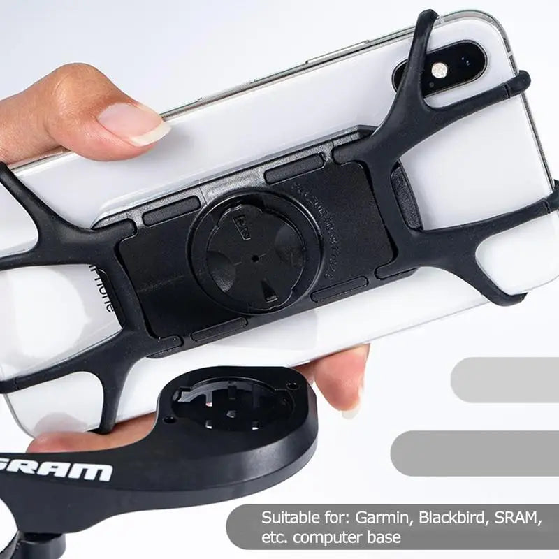 Silicone Bike Phone Mount | Fits Garmin & SRAM | 4–7.5 in
