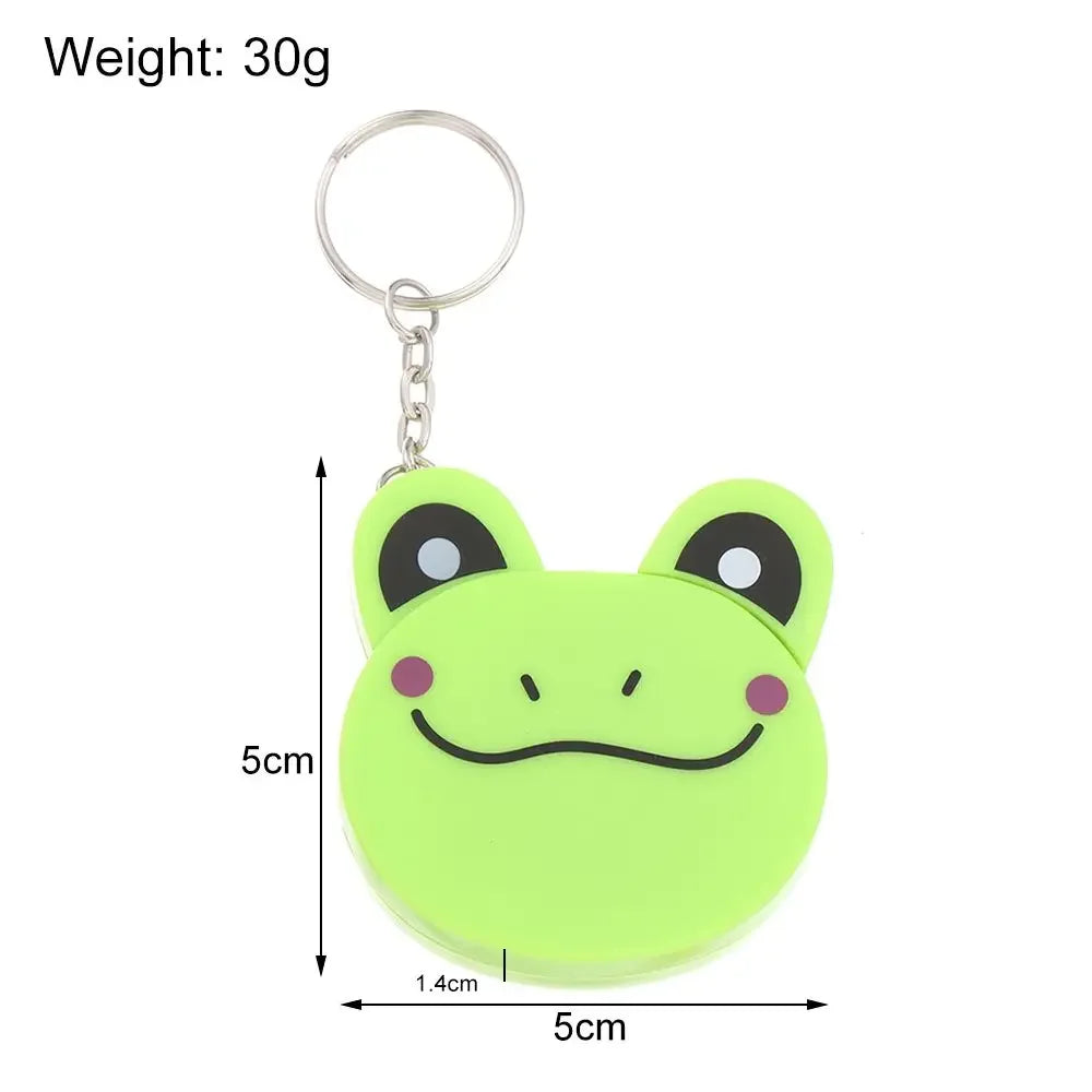 Cartoon Animal Tape Measure with Keychain – 1.5M Retractable