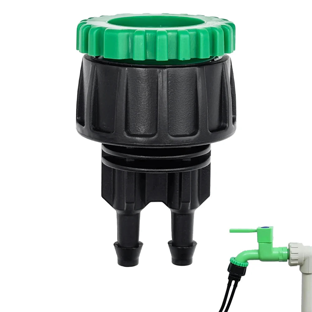 Garden hose 1/4" to 1/2" 3/4" Female Y connector irrigation 4/7 adapter Peaceful Pleasures Health and Wellness