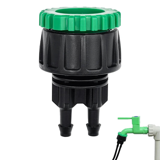 Garden hose 1/4" to 1/2" 3/4" Female Y connector irrigation 4/7 adapter Peaceful Pleasures Health and Wellness