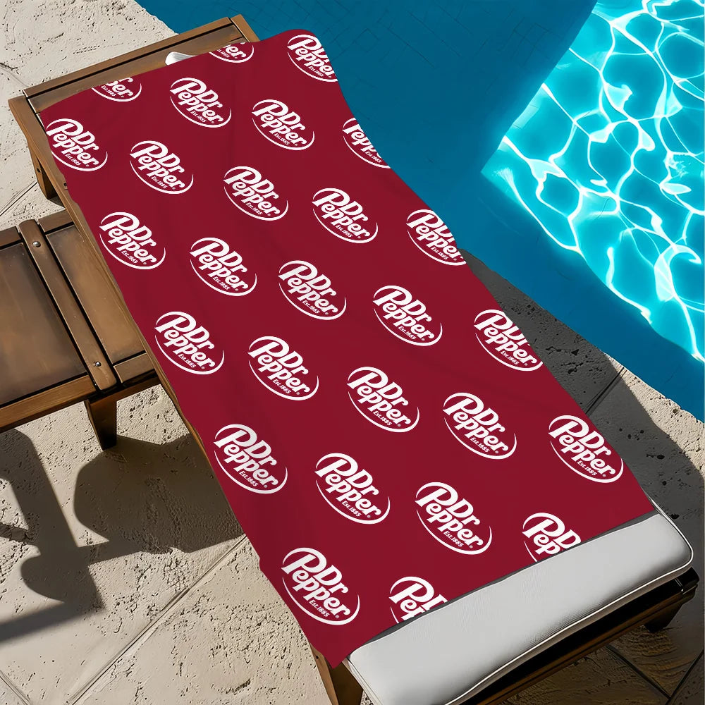 Dr Pepper Quick-Dry Beach Towel | Soft Microfiber Pool Towel Quick-Dry Beach Towel Peaceful Pleasures Health and Wellness z9 STJ40x70CM