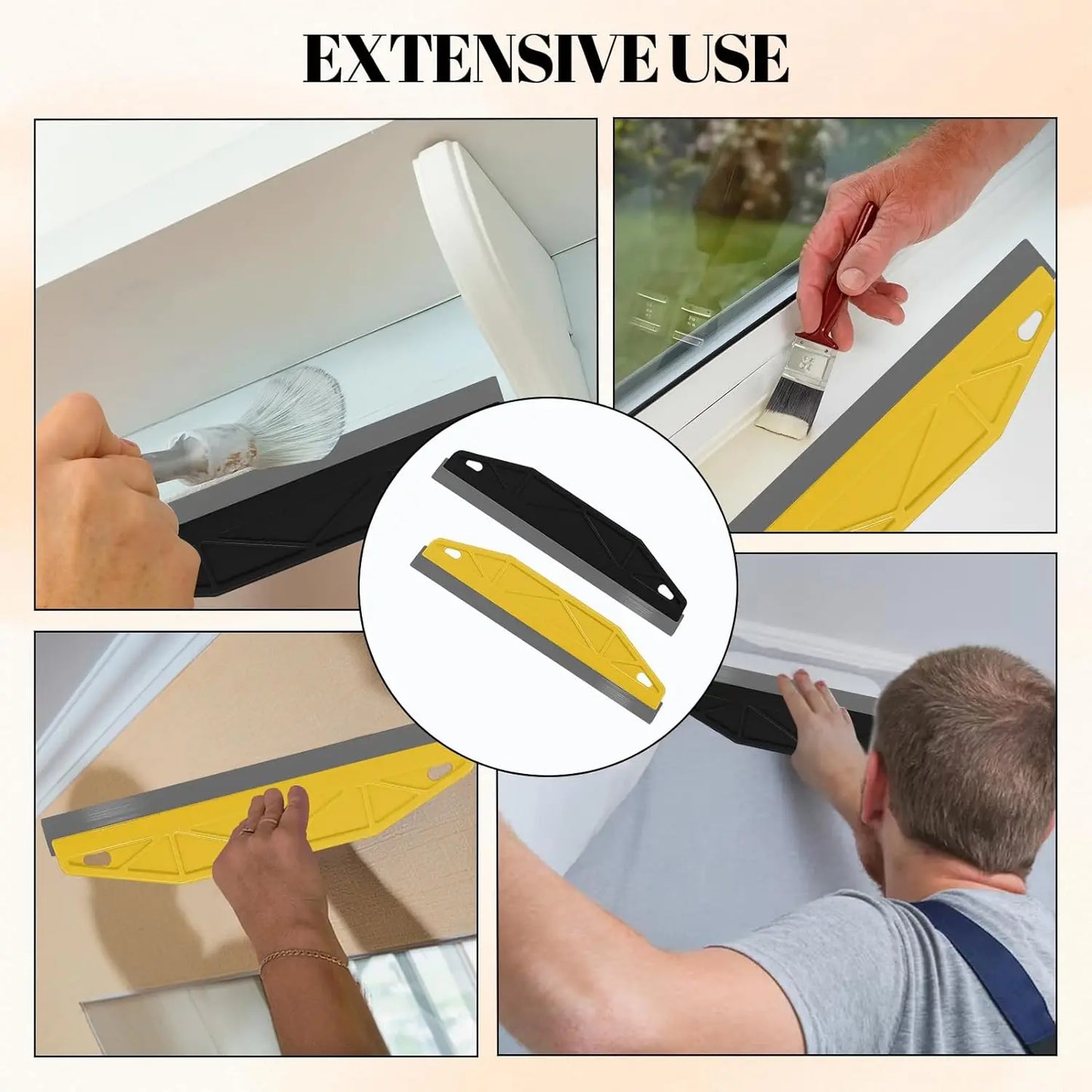 Stainless Steel Putty Knife Set – Wallpaper Scraper & Trowel