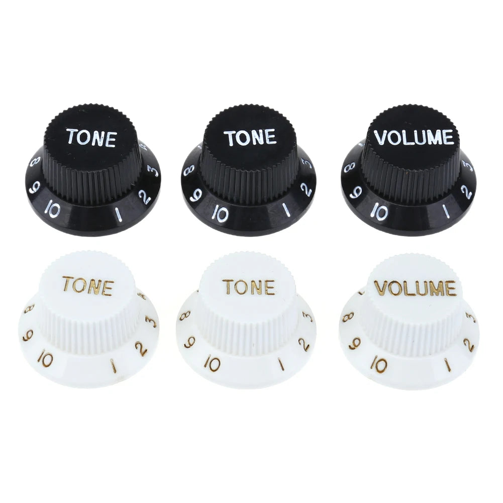 Electric Guitar & Bass Volume Knob Caps – 3-Pack Potentiometer Covers Guitar Fittings & Parts Peaceful Pleasures Health and Wellness