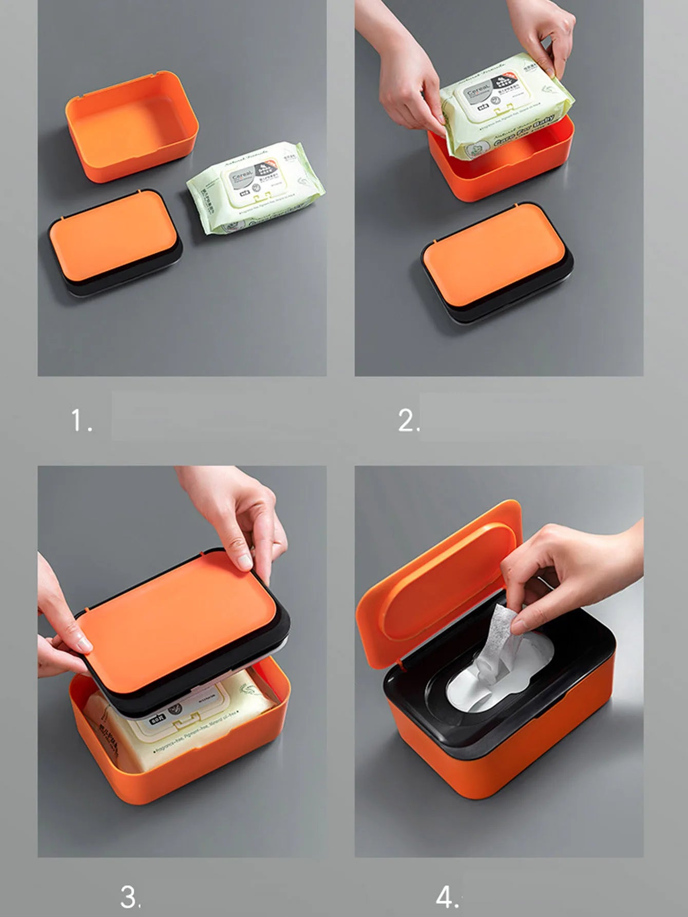 1Pcs Wet Wipes Dispenser with Lid Dustproof Tissue Storage Box for Home Office Wet Tissue Mask Storage Box Desktop Organizer Peaceful Pleasures Health and Wellness