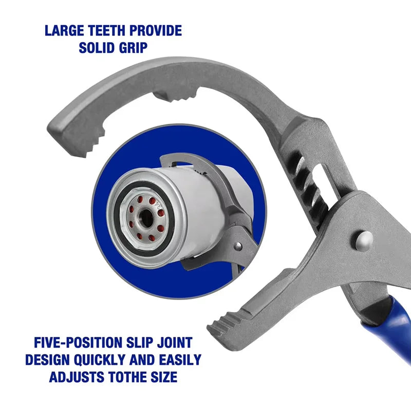 Adjustable Oil Filter Wrench Pliers Clamp Type Removal Tool 9 iInch 12 Inch Steel Oil filter pliers for Auto Oil Change Peaceful Pleasures Health and Wellness