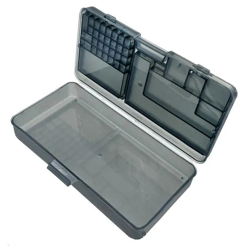 Double Layer Electronic Parts Storage Box | Multi-Grid Organizer