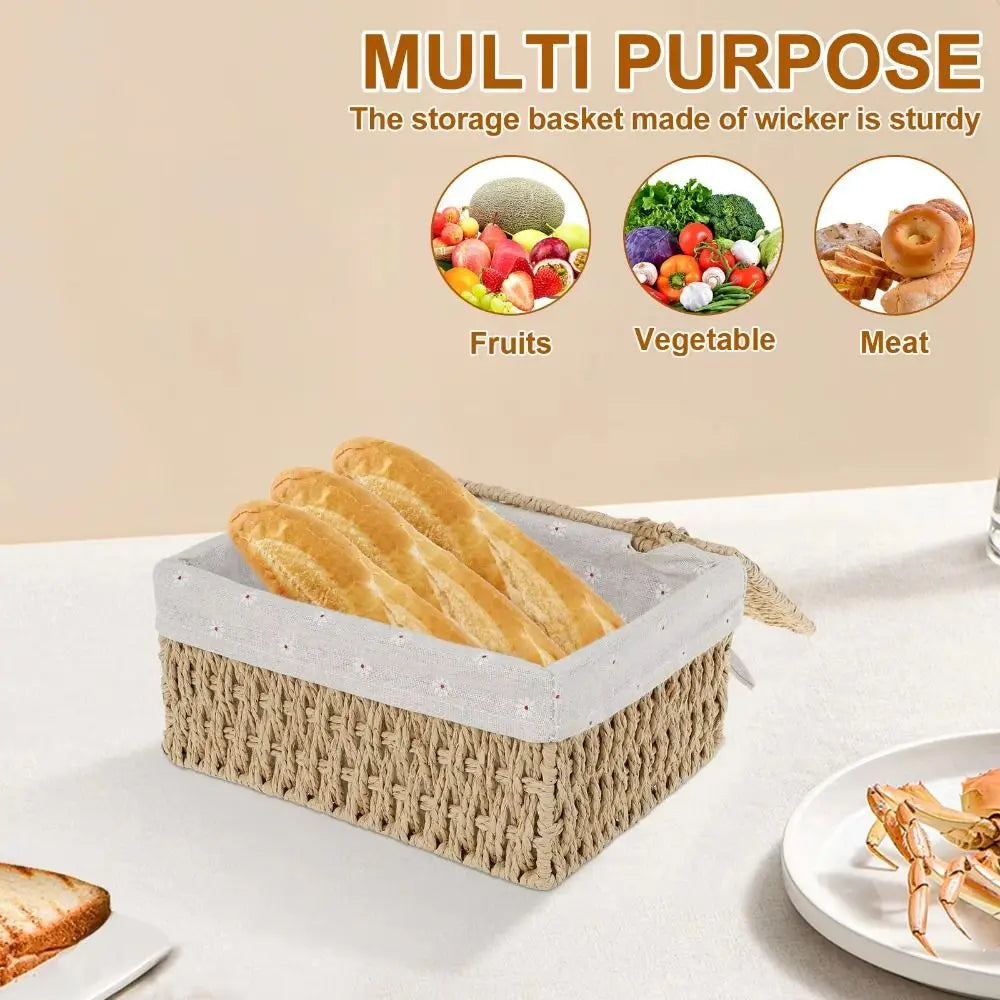Rustic Hand-Woven Wicker Storage Basket | Bohemian Hamper S/M/L