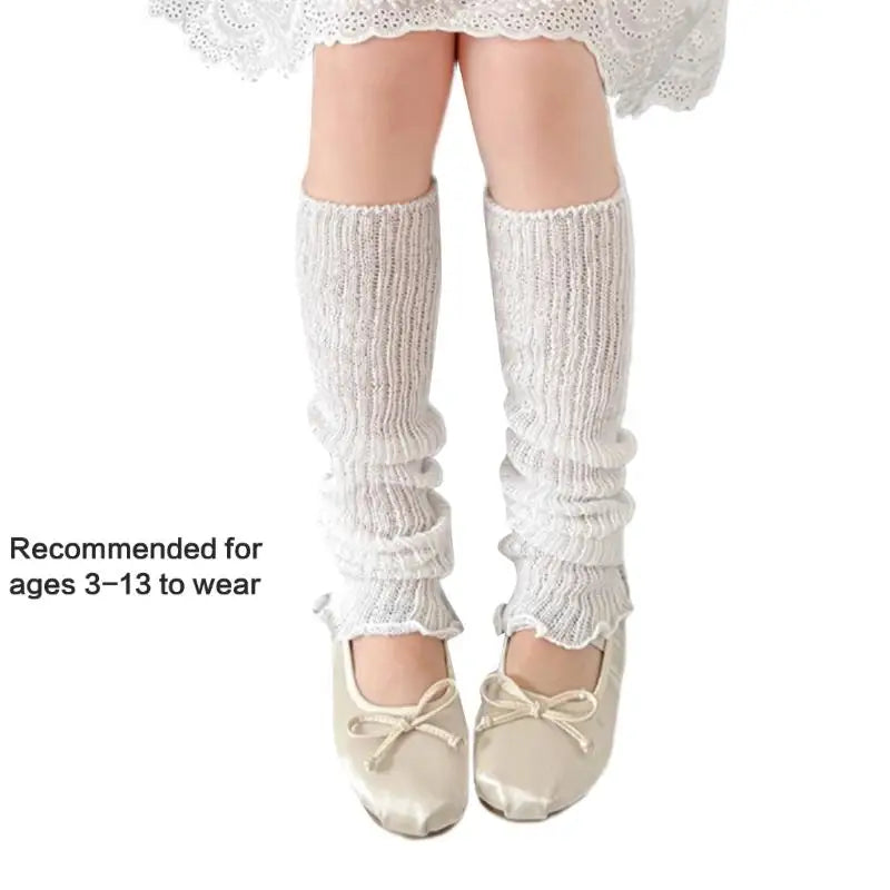 Girls' Ruffled Leg Warmers | Macaron Colors | Kids Ages 3–13