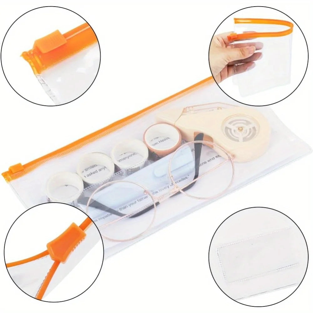 A6 Poly Zip Envelopes 12/24/36pcs – Reusable Plastic Pouches