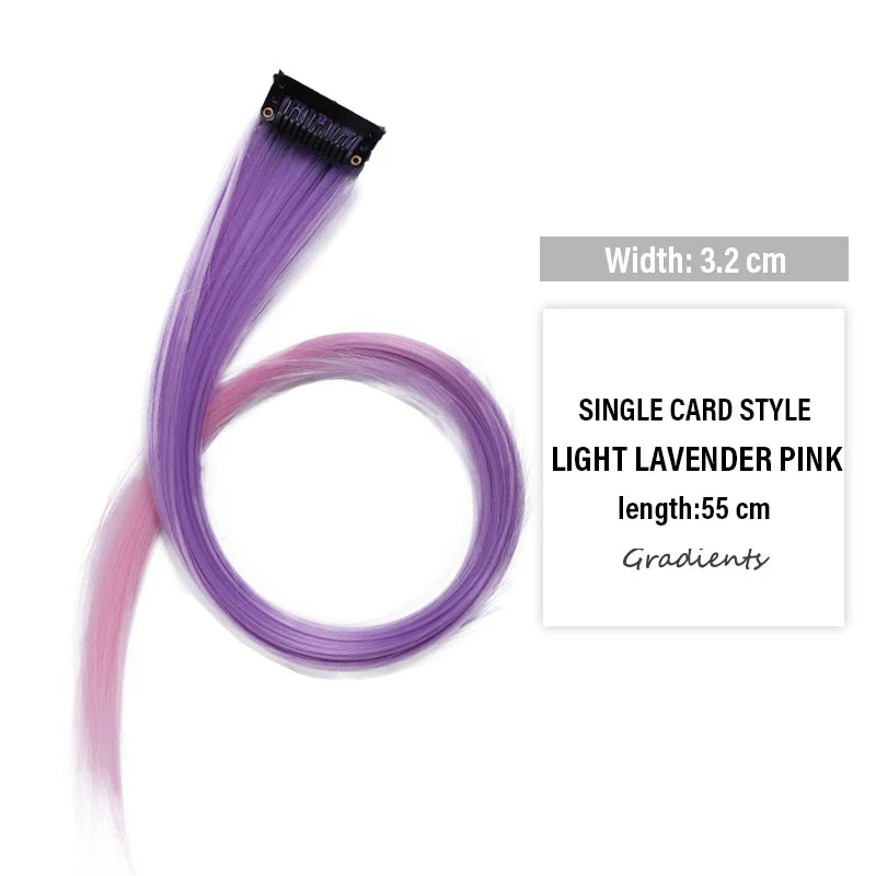 Colored Clip-In Hair Extensions | 55cm Synthetic Weft