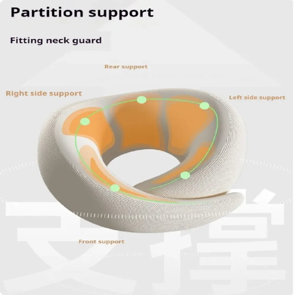 U-Shaped Neck Pillow Neck Support Slow Rebound Adjustable Travel Neck Pillow Washable Memory Foam Sleep Nap Pillows Travel Use Peaceful Pleasures Health and Wellness