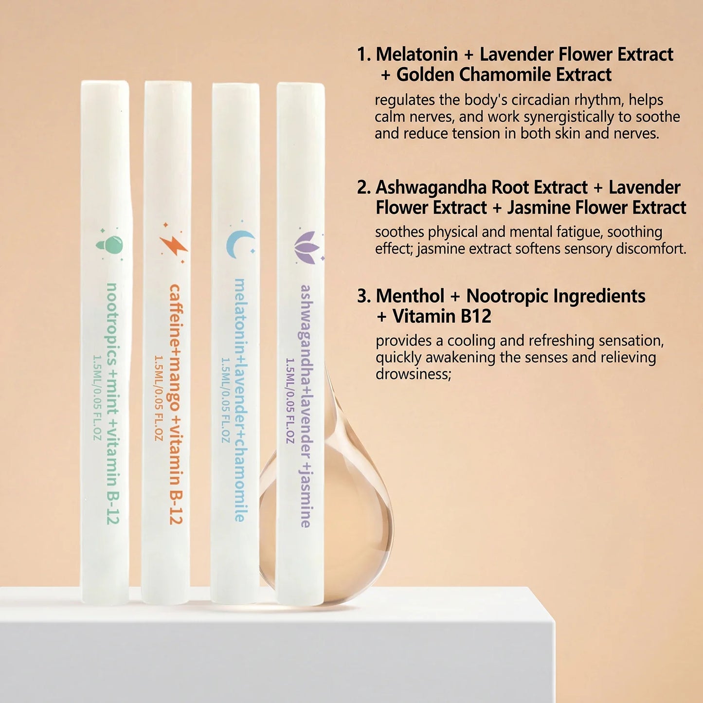 Herbal Nasal Care Stick Set – Natural Essential Oil, 4-Pack