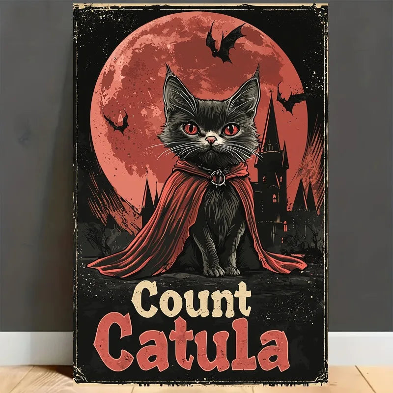Count Barkula Vampire Dog Canvas Poster | Halloween Wall Art Canvas Art Poster Peaceful Pleasures Health and Wellness