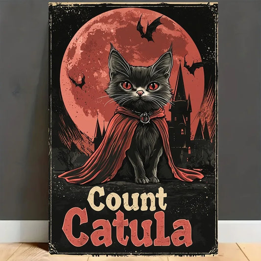Count Barkula Vampire Dog Canvas Poster | Halloween Wall Art Canvas Art Poster Peaceful Pleasures Health and Wellness