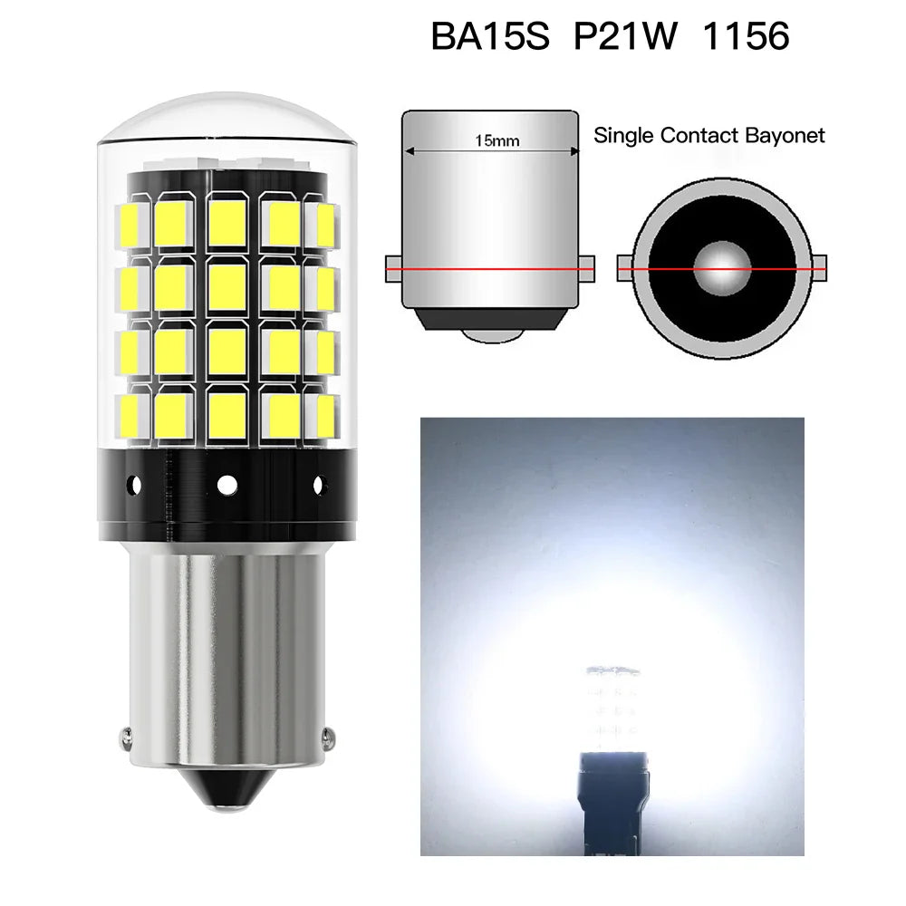 ASLENT 2-Pack 54-SMD LED Bulbs | Turn Signal Brake Reverse 12V