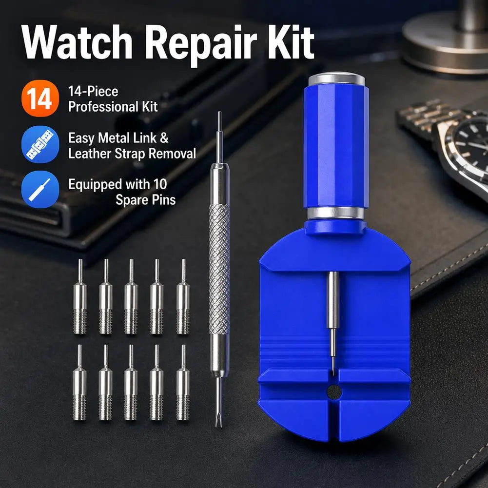 Watch Link Remover Tool Kit – 14pcs Band Pin Removal Set